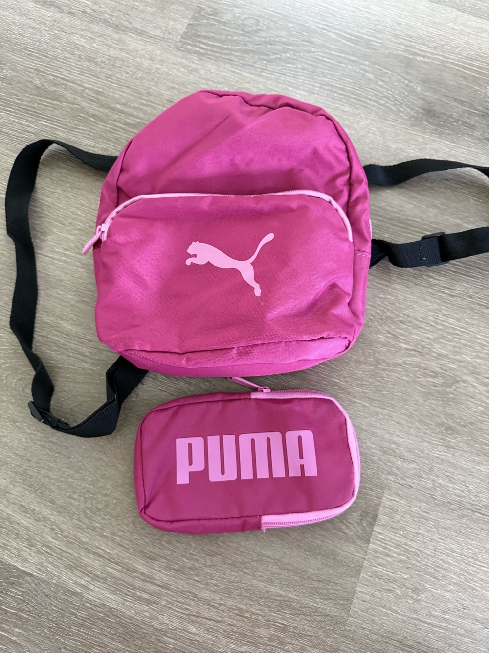 PUMA  Hot Pink Backpack with Matching phone Pouch